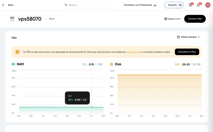 Presentamos el Panel de Servidores, ahora disponible con planes VPS y MySQL VPS